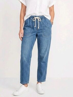 J.Crew drawstring pants made from lightweight denim